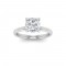 2 Ct Cushion Moissanite & .11 Ctw Diamond Secret Halo Engagement Ring